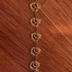 Roberto Cavalli signatur gold bracelet